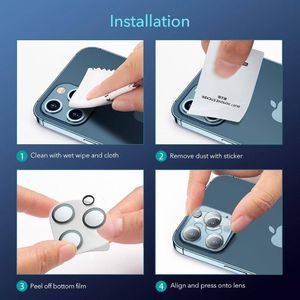 ESR Szkło hartowane na aparat ESR Camera Lens Apple iPhone 12 Pro Clear [2 PACK] 12