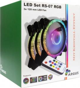Wentylator Argus RS-07 RGB 3-pack + Hub (88885537) 8