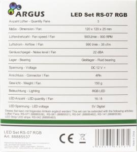 Wentylator Argus RS-07 RGB 3-pack + Hub (88885537) 9