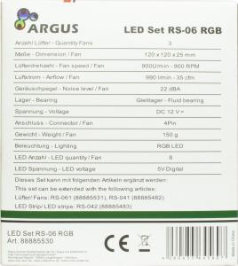Wentylator Argus RS-061 RGB 3-pack + Hub (88885530) 8