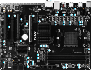 Płyta główna MSI 970A-G43 PLUS, 970, DualDDR3-1866, SATA3, RAID, USB 3.1, ATX 2