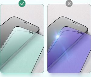 Joyroom Joyroom Knight Series zielone szkło hartowane 2,5D z filtrem Anti Blue Light na cały ekran do iPhone 12 mini czarny (JR-PF598) 7