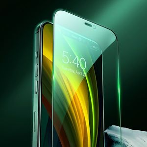 Joyroom Joyroom Knight Series zielone szkło hartowane 2,5D z filtrem Anti Blue Light na cały ekran do iPhone 12 Pro / iPhone 12 czarny (JR-PF599) 2