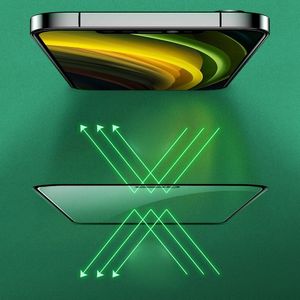 Joyroom Joyroom Knight Series zielone szkło hartowane 2,5D z filtrem Anti Blue Light na cały ekran do iPhone 12 Pro Max czarny (JR-PF600) 3