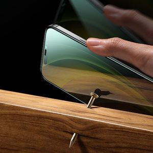 Joyroom Joyroom Knight Series zielone szkło hartowane 2,5D z filtrem Anti Blue Light na cały ekran do iPhone 12 Pro Max czarny (JR-PF600) 8