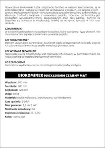 ASM Meble Meblościanka FLY N1 czarny połysk/biały mat z biokominkiem 4