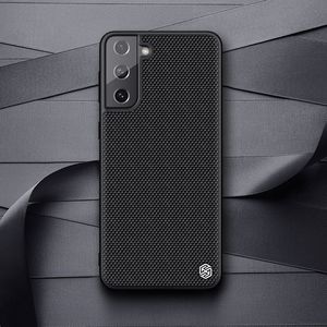 Hurtel Nillkin Textured Case wytrzymałe wzmocnione etui z żelową ramką i nylonem na tyle Samsung Galaxy S21 5G czarny 15