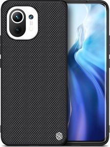 Hurtel Nillkin Textured Case wytrzymałe wzmocnione etui z żelową ramką i nylonem na tyle Xiaomi Mi 11 czarny 13