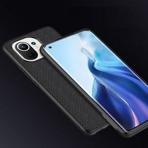 Hurtel Nillkin Textured Case wytrzymałe wzmocnione etui z żelową ramką i nylonem na tyle Xiaomi Mi 11 czarny 10