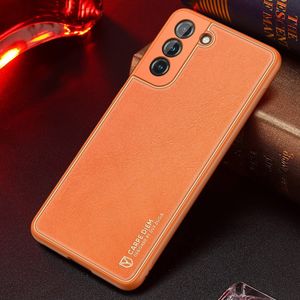 Hurtel Dux Ducis Yolo eleganckie etui pokrowiec ze skóry ekologicznej Samsung Galaxy S21 5G pomarańczowy 15