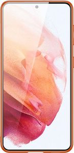 Hurtel Dux Ducis Yolo eleganckie etui pokrowiec ze skóry ekologicznej Samsung Galaxy S21 5G pomarańczowy 3