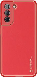 Hurtel Dux Ducis Yolo eleganckie etui pokrowiec ze skóry ekologicznej Samsung Galaxy S21 5G czerwony 2