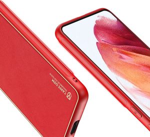 Hurtel Dux Ducis Yolo eleganckie etui pokrowiec ze skóry ekologicznej Samsung Galaxy S21 5G czerwony 7