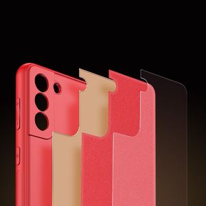 Hurtel Dux Ducis Yolo eleganckie etui pokrowiec ze skóry ekologicznej Samsung Galaxy S21 5G czerwony 9