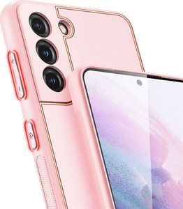 Hurtel Dux Ducis Yolo eleganckie etui pokrowiec ze skóry ekologicznej Samsung Galaxy S21+ 5G (S21 Plus 5G) różowy 7