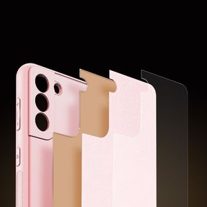 Hurtel Dux Ducis Yolo eleganckie etui pokrowiec ze skóry ekologicznej Samsung Galaxy S21+ 5G (S21 Plus 5G) różowy 8