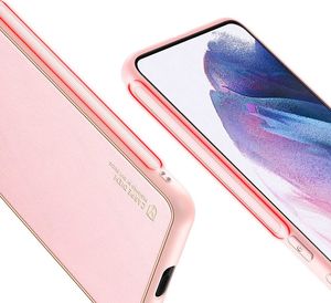 Hurtel Dux Ducis Yolo eleganckie etui pokrowiec ze skóry ekologicznej Samsung Galaxy S21+ 5G (S21 Plus 5G) różowy 9