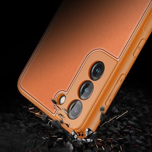 Hurtel Dux Ducis Yolo eleganckie etui pokrowiec ze skóry ekologicznej Samsung Galaxy S21+ 5G (S21 Plus 5G) pomarańczowy 11