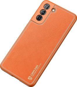 Hurtel Dux Ducis Yolo eleganckie etui pokrowiec ze skóry ekologicznej Samsung Galaxy S21+ 5G (S21 Plus 5G) pomarańczowy 4