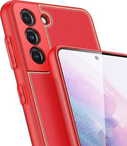 Hurtel Dux Ducis Yolo eleganckie etui pokrowiec ze skóry ekologicznej Samsung Galaxy S21+ 5G (S21 Plus 5G) czerwony 7