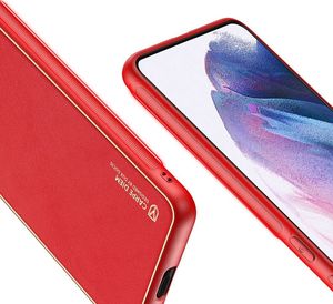 Hurtel Dux Ducis Yolo eleganckie etui pokrowiec ze skóry ekologicznej Samsung Galaxy S21+ 5G (S21 Plus 5G) czerwony 8