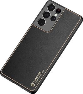 Hurtel Dux Ducis Yolo eleganckie etui pokrowiec ze skóry ekologicznej Samsung Galaxy S21 Ultra 5G czarny 4