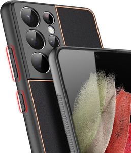 Hurtel Dux Ducis Yolo eleganckie etui pokrowiec ze skóry ekologicznej Samsung Galaxy S21 Ultra 5G czarny 6