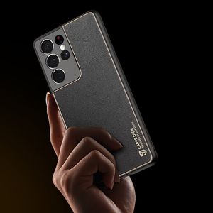 Hurtel Dux Ducis Yolo eleganckie etui pokrowiec ze skóry ekologicznej Samsung Galaxy S21 Ultra 5G czarny 8