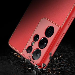 Hurtel Dux Ducis Yolo eleganckie etui pokrowiec ze skóry ekologicznej Samsung Galaxy S21 Ultra 5G czerwony 11