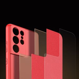 Hurtel Dux Ducis Yolo eleganckie etui pokrowiec ze skóry ekologicznej Samsung Galaxy S21 Ultra 5G czerwony 10