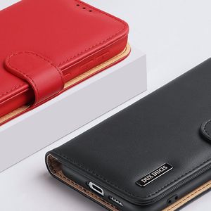 Hurtel Dux Ducis Hivo skórzane etui z klapką pokrowiec ze skóry naturalnej portfel na karty i dokumenty Samsung Galaxy S21 5G czerwony 13