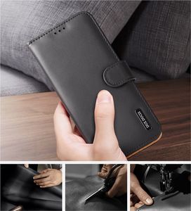 Hurtel Dux Ducis Hivo skórzane etui z klapką pokrowiec ze skóry naturalnej portfel na karty i dokumenty Samsung Galaxy S21 5G czerwony 17