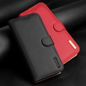 Hurtel Dux Ducis Hivo skórzane etui z klapką pokrowiec ze skóry naturalnej portfel na karty i dokumenty Samsung Galaxy S21+ 5G (S21 Plus 5G) niebieski 11