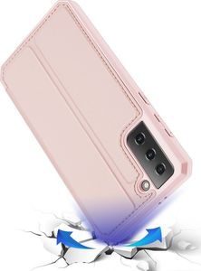 Hurtel DUX DUCIS Skin X kabura etui pokrowiec z klapką Samsung Galaxy S21+ 5G (S21 Plus 5G) różowy 3