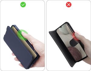 Hurtel DUX DUCIS Skin X kabura etui pokrowiec z klapką Samsung Galaxy A12 / Galaxy M12 niebieski 9