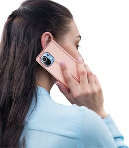 Hurtel DUX DUCIS Skin Pro kabura etui pokrowiec z klapką Xiaomi Mi 11 różowy 10