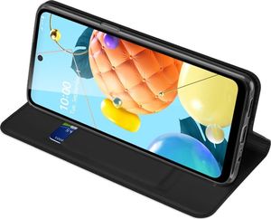 Hurtel DUX DUCIS Skin Pro kabura etui pokrowiec z klapką LG K62 / K52 / K42 czarny 6