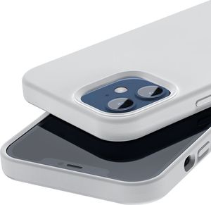 Hurtel Baseus Liquid Silica Gel Magnetic Case elastyczne silikonowe etui pokrowiec iPhone 12 mini biały (WIAPIPH54N-YC02) (kompatybilny z MagSafe) 9