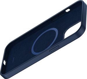 Hurtel Baseus Liquid Silica Gel Magnetic Case elastyczne silikonowe etui pokrowiec iPhone 12 mini niebieski (WIAPIPH54N-YC03) (kompatybilny z MagSafe) 8