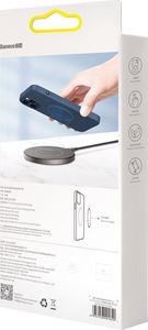 Hurtel Baseus Liquid Silica Gel Magnetic Case elastyczne silikonowe etui pokrowiec iPhone 12 Pro Max niebieski (WIAPIPH67N-YC03) (kompatybilny z MagSafe) 6