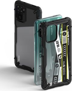 Hurtel Ringke Fusion X Design etui pancerny pokrowiec z ramką Xiaomi Redmi Note 10 / Redmi Note 10S czarny (Ticket band) (XDXI0029) 2