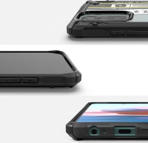 Hurtel Ringke Fusion X Design etui pancerny pokrowiec z ramką Xiaomi Redmi Note 10 / Redmi Note 10S czarny (Ticket band) (XDXI0029) 3