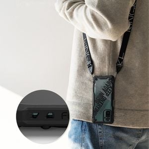 Hurtel Ringke Fusion X Design etui pancerny pokrowiec z ramką Xiaomi Redmi Note 10 / Redmi Note 10S czarny (Cross) (XDXI0030) 4