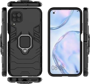 Hurtel Ring Armor pancerne hybrydowe etui pokrowiec + magnetyczny uchwyt Huawei P40 Lite / Nova 7i / Nova 6 SE czarny 4