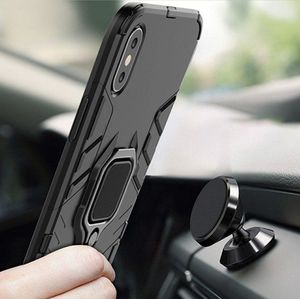 Hurtel Ring Armor pancerne hybrydowe etui pokrowiec + magnetyczny uchwyt Huawei P40 Lite / Nova 7i / Nova 6 SE czarny 7