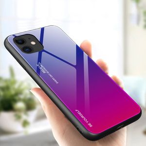 Hurtel Gradient Glass etui pokrowiec nakładka ze szkła hartowanego iPhone 12 mini różowo-fioletowy 3