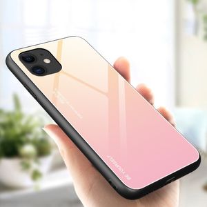 Hurtel Gradient Glass etui pokrowiec nakładka ze szkła hartowanego iPhone 12 Pro / iPhone 12 różowy 3