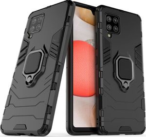 Hurtel Ring Armor pancerne hybrydowe etui pokrowiec + magnetyczny uchwyt Samsung Galaxy A42 5G czarny 1