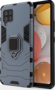Hurtel Ring Armor pancerne hybrydowe etui pokrowiec + magnetyczny uchwyt Samsung Galaxy A42 5G niebieski 2