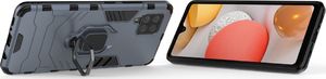 Hurtel Ring Armor pancerne hybrydowe etui pokrowiec + magnetyczny uchwyt Samsung Galaxy A42 5G niebieski 7